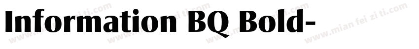 Information BQ Bold字体转换